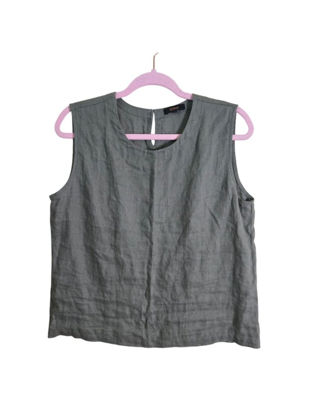 Quince 100% European Linen Tank Light Cargo Size M - Picture 2 of 11